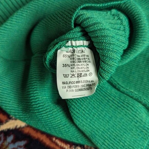 Italian Green Knit Sweater (Purchase in Belgium 🇧🇪) - Picture 2 of 2